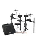 NUX DM-110 Electronic Drum Kit, Drum Amplifier, Sticks and Stool