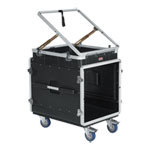 Gator 10U Combi Mixer Rack w/ 12U Pop Up Top