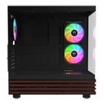 Thermaltake View 270 Plus WS ARGB Mid Tower Tempered Glass Gaming Case with Wooden Accents Black