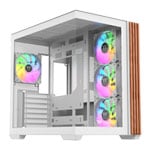 Thermaltake View 380 WS ARGB Mid Tower Tempered Glass PC Gaming Case Snow White