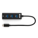 Club 3D USB Type-C 3.2 Gen1 to 3 Ports USB Type-A Hub with Gigabit Ethernet