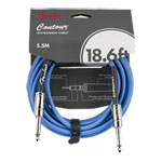 Fender Contour Instrument Cable, Lake Placid Blue, 18.6 ft
