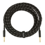 Fender Deluxe Series Instrument Cable, Straight/Straight, 25 ft, Black Tweed