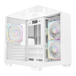 CIT Eclipse Mini White MicroATX PC Case with 3x ARGB Fans