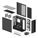 Arctic Xtender Black Tempered Glass w/o Vertical Mount Mid-Tower E-ATX Case