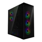 Arctic Xtender Black Tempered Glass w/ Vertical Mount Mid-Tower E-ATX Case