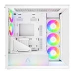Arctic Xtender White Tempered Glass w/ Vertical Mount Mid-Tower E-ATX Case
