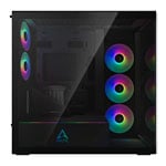 Arctic Xtender Mirror Black Tempered Glass w/ Vertical Mount Mid-Tower E-ATX Case