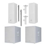 RCF - NXL 14-A & Sub15AX with Stands and Spacers (White) Pair