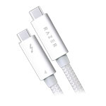 Razer 40Gb/s Thunderbolt 4 Cable 0.8m White Certified 100W PD