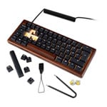 Sharkoon Skiller SGK50 S4 Gen 2 PBT 60% Layout Wood Wired Mechanical Keyboard