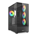 Sharkoon AK6 RGB Black Mid Tower Chassis