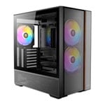 Antec Flux Rear Mid Tower Tempered Glass Black / Wood PC Gaming Case