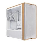 Refurbished Lian Li LANCOOL 217 White Wood Panel Tempered Glass Mid Tower PC Gaming Case