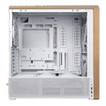 Refurbished Lian Li LANCOOL 217 White Wood Panel Tempered Glass Mid Tower PC Gaming Case