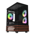 Thermaltake View 170 WS ARGB MicroATX Tower Tempered Glass Black PC Gaming Case