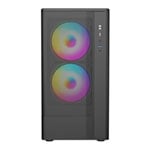 CiT F3M Black Mesh MicroATX PC Case with 3x ARGB Fans