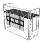 ULITMAX TrussBooth-WH Aluminium Truss DJ Booth with VESA TV Mount and Shelf (White) + Carry Bag