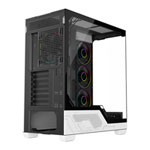 Powercool Ultra White Tempered Glass Mid Tower Gaming Case
