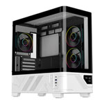 Powercool Arctic White Tempered Glass MicroATX Tower Gaming Case