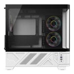 Powercool Arctic White Tempered Glass MicroATX Tower Gaming Case