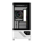 Powercool Arctic White Tempered Glass MicroATX Tower Gaming Case