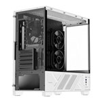 Powercool Arctic White Tempered Glass MicroATX Tower Gaming Case