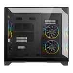 Powercool Atom Tempered Glass Black MicroATX Tower Gaming Case