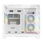 Powercool Atom Tempered Glass White MicroATX Tower Gaming Case