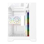 Powercool Atom Tempered Glass White MicroATX Tower Gaming Case