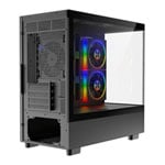 Powercool Gravity Tempered Glass Black MicroATX Tower Gaming Case
