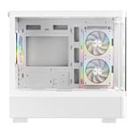 Powercool Gravity Tempered Glass White MicroATX Tower Gaming Case