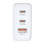 Pama 65W USB-C/A Compact Smart 3-port GaN Charger 2C1A UK Wall Plug