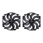 Noctua NF-A14x25r G2 PWM Sx2-PP chromax.black 140mm Dual Fans Pack