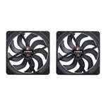 Noctua NF-A14x25 G2 PWM Sx2-PP chromax.black 140mm Dual Fans Pack