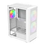 Montech X2 Plus White Tempered Glass Compact Mid Tower PC Case inc 3 ARGB Fans