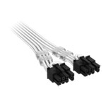 CORSAIR Elite Premium White 12V-2x6 to 6+2-pin Power Supply Cable