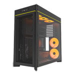 Refurbished Montech HS01 PRO Black Reversible Mid Tower PC Case inc 5x ARGB Fans