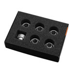 EK-Quantum Torque HDC 12 Compression Fitting 6-Pack - Satin Titanium