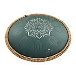 Meinl Sonic Energy 16" Octave Steel Tongue Drum, F Major, 9 Notes, 432 Hz, Dark Green
