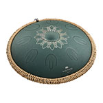 Meinl Sonic Energy 16" Octave Steel Tongue Drum, F# Minor, 9 Notes, 432 Hz, Dark Green