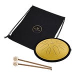 Meinl Sonic Energy 10" Compact Steel Tongue Drum, D Minor, 8 Notes, 432 Hz, Gold