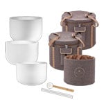 Meinl Sonic Energy 3-piece Crystal Singing Bowl Set, C3 / E3 / G3, 440 Hz