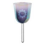 Meinl Sonic Energy 5.5" Essence Crystal Singing Bowl, 432 Hz, Slate Blue, Lotus Flower