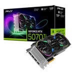 PNY NVIDIA GeForce RTX 5070 Ti 16GB ARGB Triple Fan Blackwell Graphics Card