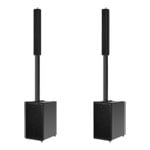 RCF EVOX J9 (Pair) Active Three-way Portable Column Speaker (Black)