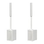 RCF EVOX J9 (Pair) Active Three-way Portable Column Speaker (White)