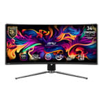 Open Box MSI MPG 341CQPX QD-OLED 34" 240Hz Curved AdaptiveSync HDR OLED Gaming Monitor