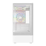 CiT F3 Mesh Tempered Glass White Micro-ATX Tower Gaming Case