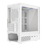 CiT F3 Mesh Tempered Glass White Micro-ATX Tower Gaming Case